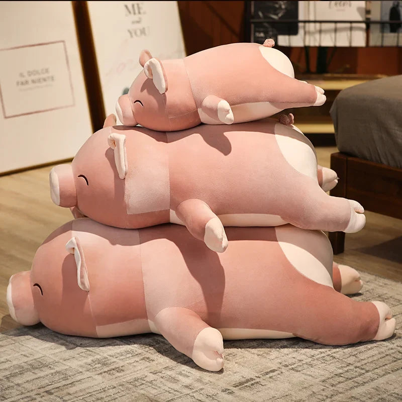 Giant Squishy Pig Plush Toy – Soft Chubby Pig Stuffed Animal Body Pillow