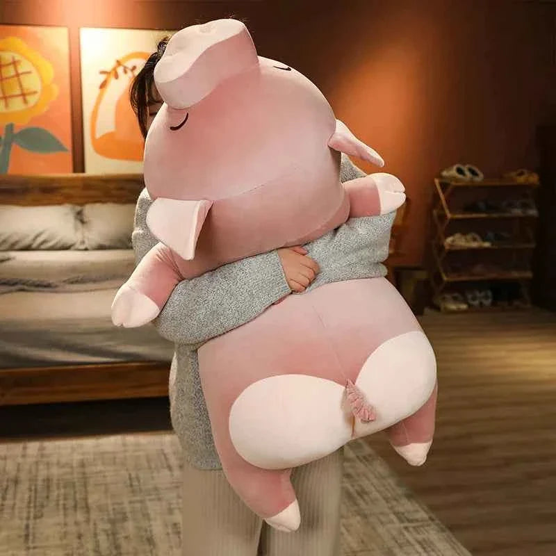 Giant Squishy Pig Plush Toy – Soft Chubby Pig Stuffed Animal Body Pillow